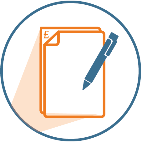 Bid copywriting icon