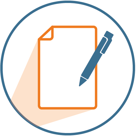White paper copywriting icon